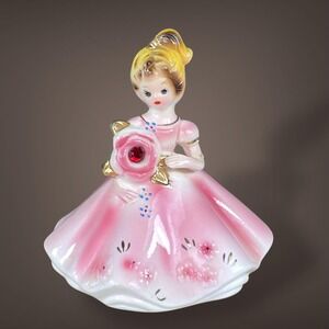 Josef Originals January Birthstone Doll Garnet Porcelain 1950s-60s AS IS READ